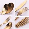 Bamboo Silverware Set Matte Gold Flatware Set 18 10 Food-Grade Stainless Steel Cutlery Set 40 Pieces with Bamboo Handle Home Restaurant Hotel Use Wedding Housewarming Gift Service for 10 view 2