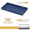 Bathroom Counter Tray,EG-SIPRO High-Grade Thickened Silicone Vanity Tray,Shatterproof Durable Rectangle Tray Soap Dispenser for Countertop,Sapphire Blue,Small+Large (EGTRAY) view 2