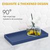 Bathroom Counter Tray,EG-SIPRO High-Grade Thickened Silicone Vanity Tray,Shatterproof Durable Rectangle Tray Soap Dispenser for Countertop,Sapphire Blue,Small+Large (EGTRAY) view 4
