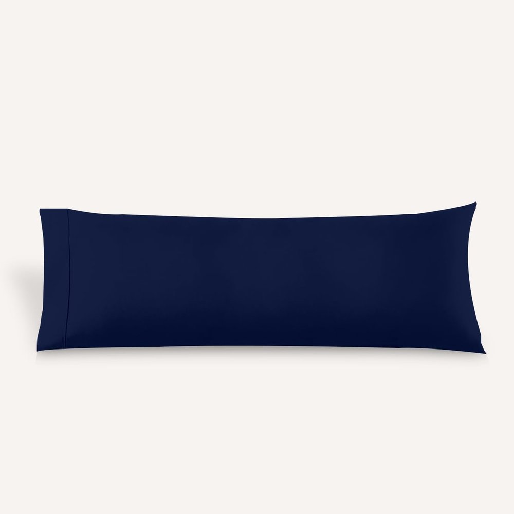 SGI Bedding 600 Thread Count Body Pillow Case 20X54 inch - 100% Egyptian Cotton - Soft, Breathable & Durable Long Body Pillow Cover with Envelope Closure - Navy Blue