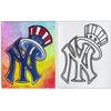 Canvas Painting Kit | NY Yankees | Pre Drawn Stretched Canvas Kit | Retro Sports Artwork | Adult Sip and Paint Party Favor | Therapeutic Painting Kit (8x10 Inches) view 2