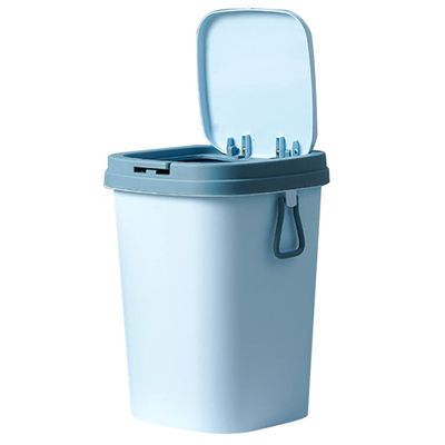 Alipis Retro Trash Can Lid Plastic Narrow Waste Basket for Kitchen Bathroom Office Vintage Style Garbage Bin