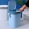 Alipis Retro Trash Can Lid Plastic Narrow Waste Basket for Kitchen Bathroom Office Vintage Style Garbage Bin view 2