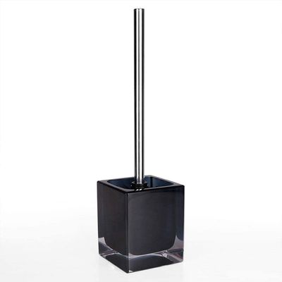 RUTAVM Toilet Brush Resin Toilet Brush with Holder for Bathroom Toilet Bowl BrushToilet Brush Set Stainless Steel Handle White/Black for Bathroom (Size : B)