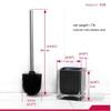 RUTAVM Toilet Brush Resin Toilet Brush with Holder for Bathroom Toilet Bowl BrushToilet Brush Set Stainless Steel Handle White/Black for Bathroom (Size : B) view 2
