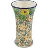 Polmedia Polish Pottery Vase UNIKAT - Country Sunflower Pattern Handmade in Boleslawiec Poland by Ceramika Artystyczna + Certificate of Authenticity view 1