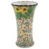 Polmedia Polish Pottery Vase UNIKAT - Country Sunflower Pattern Handmade in Boleslawiec Poland by Ceramika Artystyczna + Certificate of Authenticity view 2