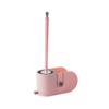 RUTAVM Toilet Brush Toilet Brush with Holder Set Soft TPR Silicone Brush Head Wall-Mounted Toilet Cleaner Storage Box Durable Bathroom Accessories for Bathroom (Color : Pink) view 1