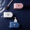 RUTAVM Toilet Brush Toilet Brush with Holder Set Soft TPR Silicone Brush Head Wall-Mounted Toilet Cleaner Storage Box Durable Bathroom Accessories for Bathroom (Color : Pink) view 4