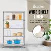 DUALSO Wire Shelf Liner Wire Rack Shelf Mat - Thick Wire Shelf Cover - Waterproof Plastic Shelf Liners, Metal Shelf Liner - Easy Use Wire Shelving Cover for Closet (Clear, 18" X 36" (Set of 4)) view 3