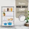 DUALSO Wire Shelf Liner Wire Rack Shelf Mat - Thick Wire Shelf Cover - Waterproof Plastic Shelf Liners, Metal Shelf Liner - Easy Use Wire Shelving Cover for Closet (White, 18" X 36" (Set of 4)) view 3