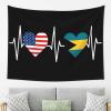 America Bahamian Flag Tapestry Wall Hanging Art Decoration Living Room And Bedroom Hanging 80x60 Inches view 1
