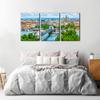 3 Pieces Canvas Prints Wall Art Chain Bridge Modern Wall Decor Budapest Photograph Cityscape Modern Home Decor Danube River Skyline Posters and Prints Stretch Framed Ready to Hang - 16" x 24" x 3 view 3
