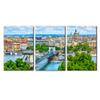 3 Pieces Canvas Prints Wall Art Chain Bridge Modern Wall Decor Budapest Photograph Cityscape Modern Home Decor Danube River Skyline Posters and Prints Stretch Framed Ready to Hang - 16" x 24" x 3 view 4