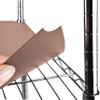 DUALSO Wire Shelf Liner Wire Rack Shelf Mat - Thick Wire Shelf Cover - Waterproof Plastic Shelf Liner, Metal Shelf Liner - Easy Use Wire Shelving Cover for Closet (Brown, 14" X 24" (Set of 3)) view 1