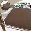 DUALSO Wire Shelf Liner Wire Rack Shelf Mat - Thick Wire Shelf Cover - Waterproof Plastic Shelf Liner, Metal Shelf Liner - Easy Use Wire Shelving Cover for Closet (Brown, 14" X 24" (Set of 3)) view 4