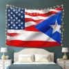 Half American Half Puerto Rico Flag Tapestry Wall Hanging Art Decoration Living Room And Bedroom Hanging 80x60 Inches view 2