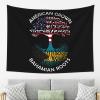 American Grown Bahamian Roots The Bahamas Flag Tapestry Wall Hanging Art Decoration Living Room And Bedroom Hanging 80x60 Inches view 1