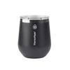 ThermoFlask Drinkware Wine Tumbler - Double-Wall Tumbler for Cold & Hot Drinks - Lightweight & Simple Drink Cup with Lid - Modern & Durable Drinking Cup - 12 oz, Jet Black view 1