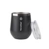 ThermoFlask Drinkware Wine Tumbler - Double-Wall Tumbler for Cold & Hot Drinks - Lightweight & Simple Drink Cup with Lid - Modern & Durable Drinking Cup - 12 oz, Jet Black view 2