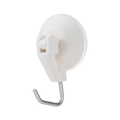 LEC H00478 Lever Type Suction Cup Tool Hook, Wide (Large), 1 Piece, Load Capacity: 9.9 lbs (4.5 kg), White