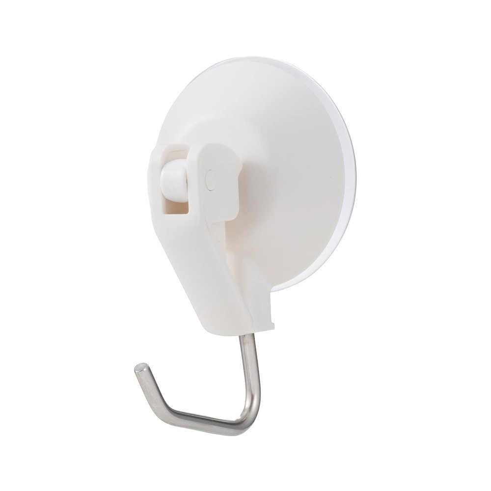 LEC H00478 Lever Type Suction Cup Tool Hook, Wide (Large), 1 Piece, Load Capacity: 9.9 lbs (4.5 kg), White