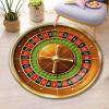 Rugendary Casino Roulette Rug Round Carpet Game Room Decor Washable Nonslip Modern Accent Rug Funky Retro Style Floor Mat Bedroom Living Dorm Flat Surface 2.6x2.6 ft view 1