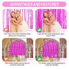 Crosize 3 Pack 3.3 x 9.9 ft Hot Pink Foil Fringe Backdrop Curtains, Streamer Backdrop Curtains, Streamers Birthday Party Decorations, Tinsel Curtains for Parties, Photo Booth Backdrops view 3