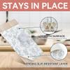 RAY STAR Shelf Liner, 18 Inch x 8 Feet Non Adhesive Silver Floral Cabinet Liner for Pantry Drawer Vanity, Strong Grip Non Slip Waterproof, Shelf Liners for Kitchen Cabinets Cupboard view 3