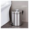 DYPASA Garbage Can 5L Household Garbage Can Mirror Stainless Steel Foot Pedal with Lid Flip Lid Round Waste Basket for Kitchen Living Room Bathroom Trash Bin view 3