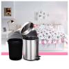 DYPASA Garbage Can 5L Household Garbage Can Mirror Stainless Steel Foot Pedal with Lid Flip Lid Round Waste Basket for Kitchen Living Room Bathroom Trash Bin view 4