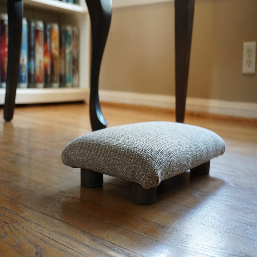 Padded Foot Stool, 3" Tall, (Made in The USA) (Desert Sand)