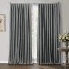 TWOPAGES Pinch Pleat Drape Premium Linen Cotton Curtain Window Treatment for Living Room Dining Room, Light Filtering Drape Airy Curtain (Dark Gray, 100W x 96L Inches, 1 Panel) view 1