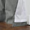 TWOPAGES Pinch Pleat Drape Premium Linen Cotton Curtain Window Treatment for Living Room Dining Room, Light Filtering Drape Airy Curtain (Dark Gray, 100W x 96L Inches, 1 Panel) view 4