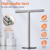 Bathroom Hand Towel Holder StandT-Shape Hand Towel Holder Stand SUS304 Stainless Steel for BathroomKitchen or Vanity Countertop(2Pack) view 4