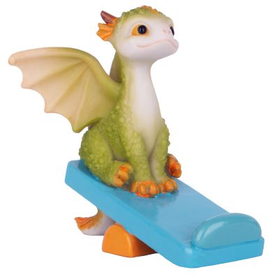 KEEPKAP Mini Dragon Figurine, Resin Home Decor, Cute Ornaments, Lucky Animal Garden Statue for Micro Landscape