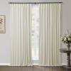 TWOPAGES Pinch Pleat Drape Premium Linen Cotton Curtain Window Treatment for Living Room Dining Room, Light Filtering Drape Airy Curtain (Off White, 100W x 96L Inches, 1 Panel) view 1
