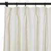 TWOPAGES Pinch Pleat Drape Premium Linen Cotton Curtain Window Treatment for Living Room Dining Room, Light Filtering Drape Airy Curtain (Off White, 100W x 96L Inches, 1 Panel) view 2