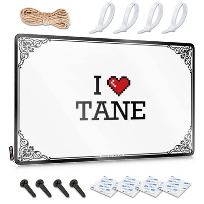 Beer Signs for Man Cave I Love Tane Tin Sign Funny Tin Signs Vintage Man Cave Accessories (Color : Colour, Size : 20X30CM)