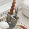 Dish Drainers Plastic Dish Drainer Sink Dish Drying Rack,Compact Dish Rack with Chopstick Rack,Durable Metal Dish Drainer,Drain Design,Non-Slip Feet at The Bottom,Used for Tableware,Etc,Kitc view 4