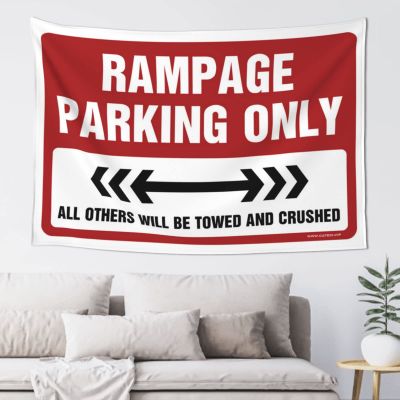 CakJuice Tapestry for Walls Rampage Parking Only Tapestry Bar Decor for Home Asthetic Room Decore (Size : 75X100CM)