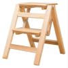 ALDEPO Shoe Cabinet Wooden Step Stool Foldable 2 Steps Ladder Chair, Anti-Slip Stairs Chair Folding Shelf Small Foot Stools Multifunction Shoe Bench/Flower Rack (Color : C) view 2