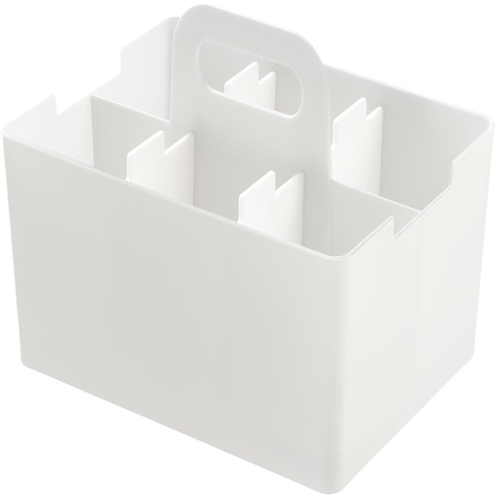 JEJ Astage Storage Box, Desk Tote, Mini Desk Organizer, White, Stackable, Made in Japan, Width 8.5 x Depth 6.4 x Height 5.7 inches (21.5 x 16.3 x 14.5 cm)