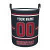 Custom Houston Laundry Hamper Personalized Laundry Basket Customized Name And Number Collapsible Storage Basket for Bedroom Bathroom Living Room Gifts view 1