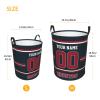 Custom Houston Laundry Hamper Personalized Laundry Basket Customized Name And Number Collapsible Storage Basket for Bedroom Bathroom Living Room Gifts view 4