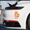 Baby on Board Stickers for Cars, Nouiroy Double Side Visibility Love Feet Baby in Car Decals and Stickers Cute Car Window Bumper Safety Warning Sign Waterproof Auto Vinyl Sticker(Orange) view 1