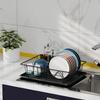 Dish Drainers Dish Drainers Dish Drying Rack|Small Dish Rack with Tray Compact Dish Drainer for Kitchen Counter Cabinet|Stainless/Detachable Dish Rack|Black16.45``*12.05''*4.3''Kitchen Stora view 3