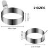 2/4/6Pcs Egg Rings Round Egg Frying Mold Pancake Shaper Stainless Steel Omelette Mould with Handle for Breakfast Camping (3.5inch/3inch)(L 4PCS) view 2