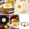 2/4/6Pcs Egg Rings Round Egg Frying Mold Pancake Shaper Stainless Steel Omelette Mould with Handle for Breakfast Camping (3.5inch/3inch)(L 4PCS) view 4