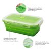 Alimat PluS 40.5oz Collapsible Food Storage Containers with Lids, 3 Pack Set 1200ml Silicone Food Storage Containers, Green Collapsible Food Storage for Kitchen and Outdoor Activities view 3